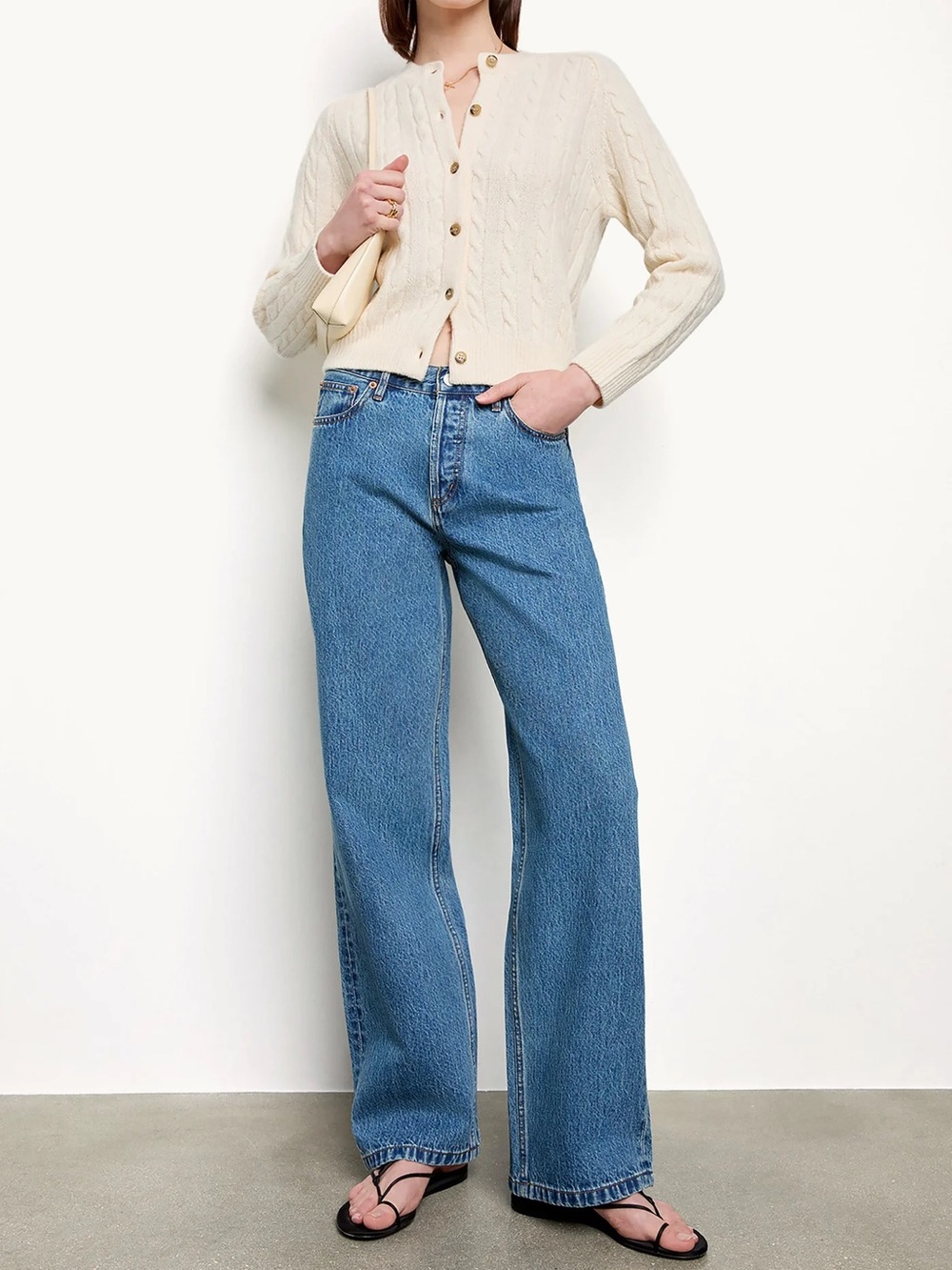Still Here 25P Everyday Jeans in Classic Blue Altered Cropped